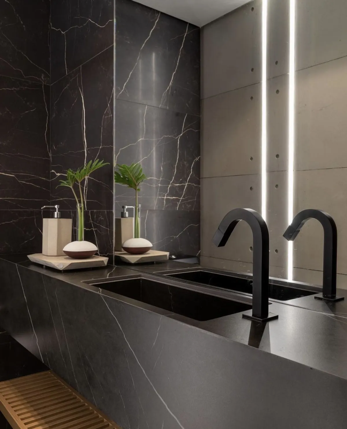 Nero Marquina aplicado em obra