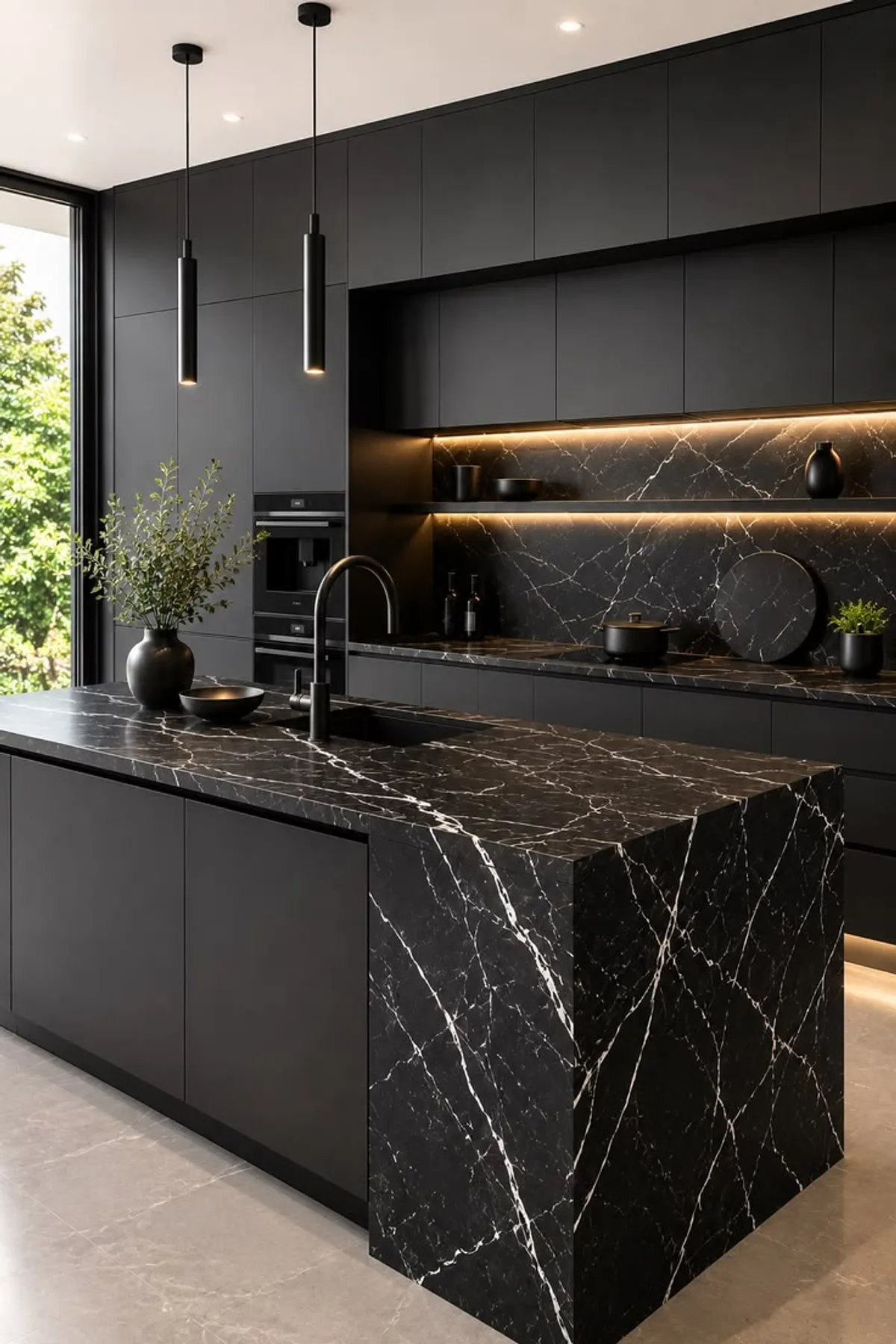 Nero Marquina aplicado em obra