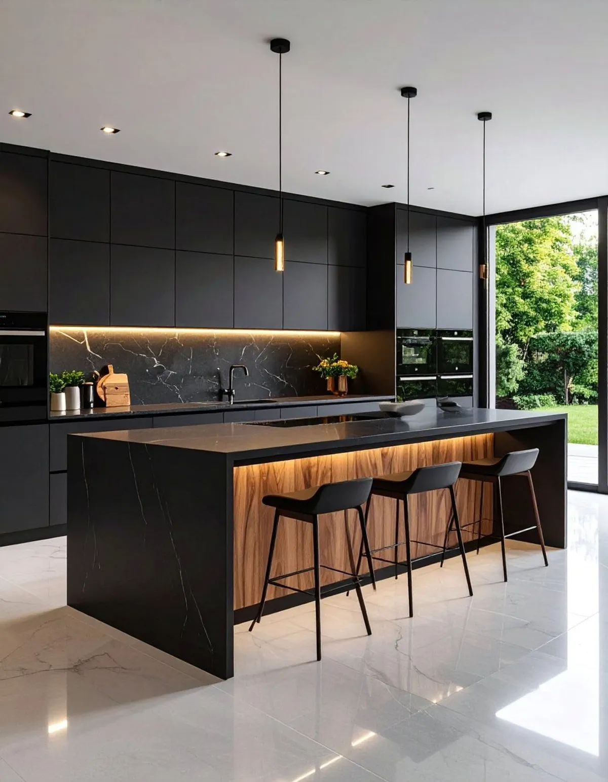 Nero Marquina aplicado em obra