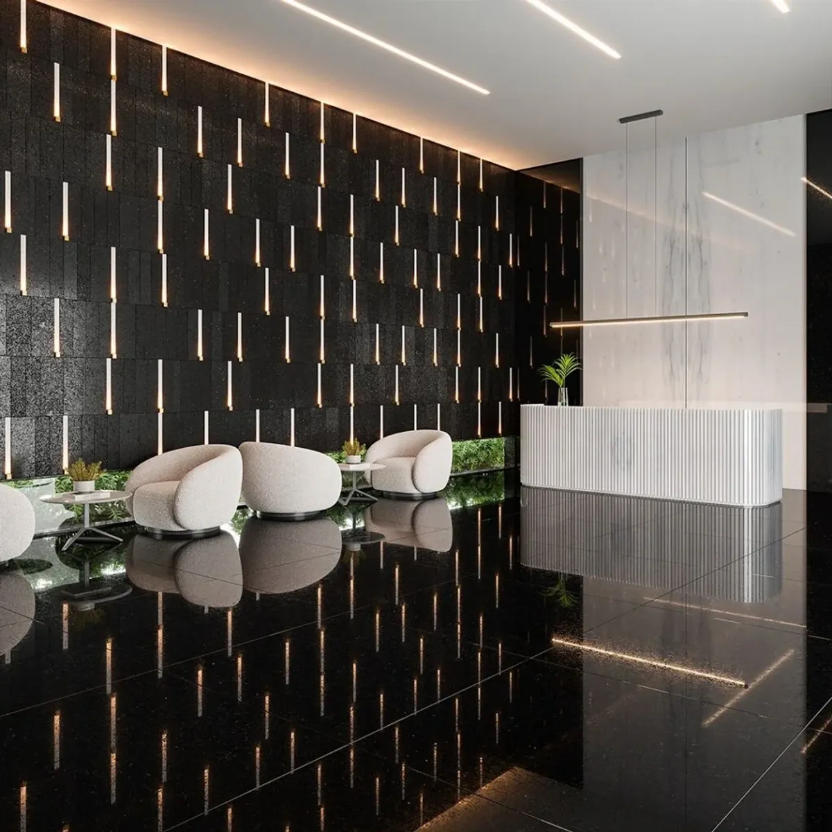 Preto São Gabriel aplicado em obra