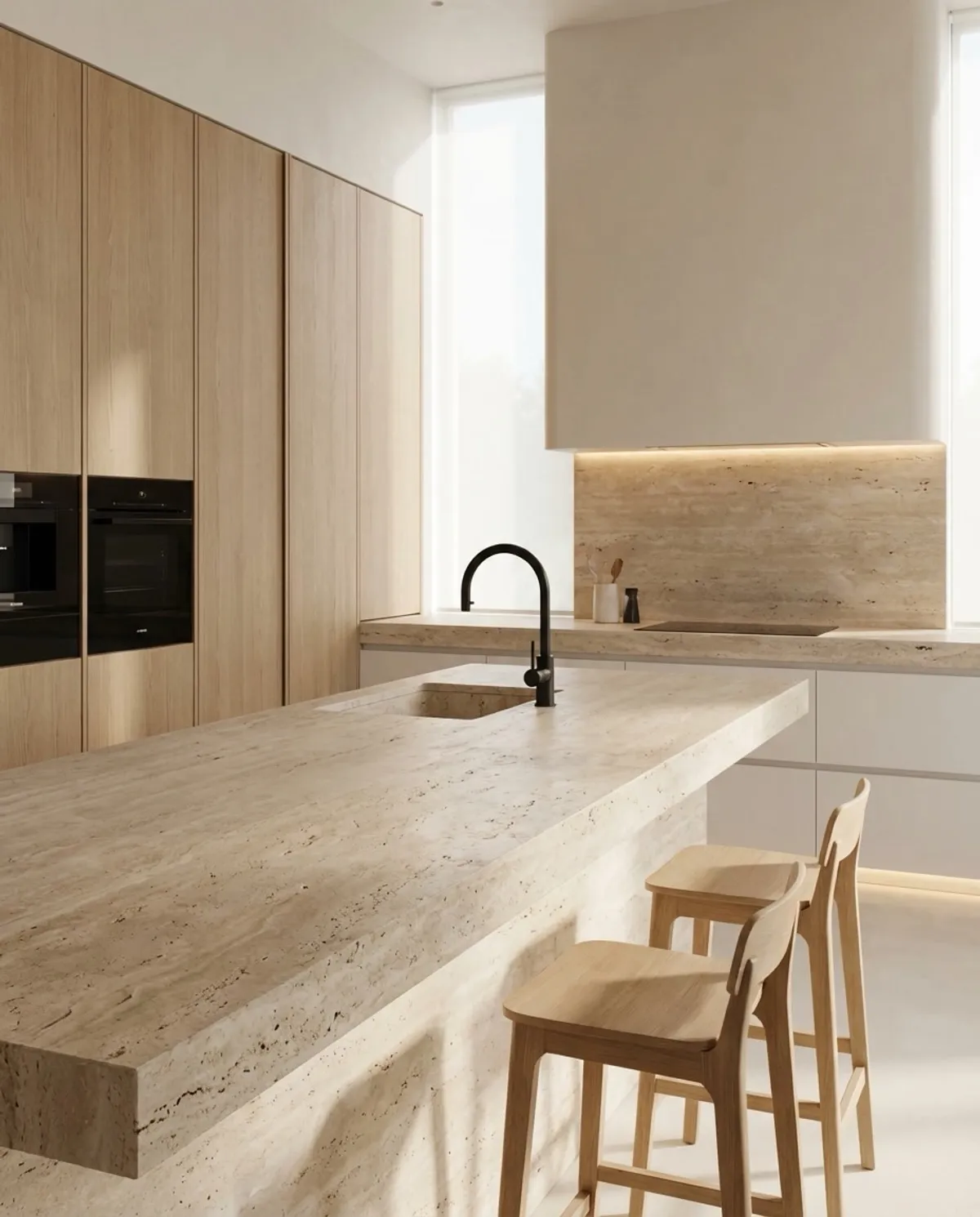 Travertino Romano aplicado em obra