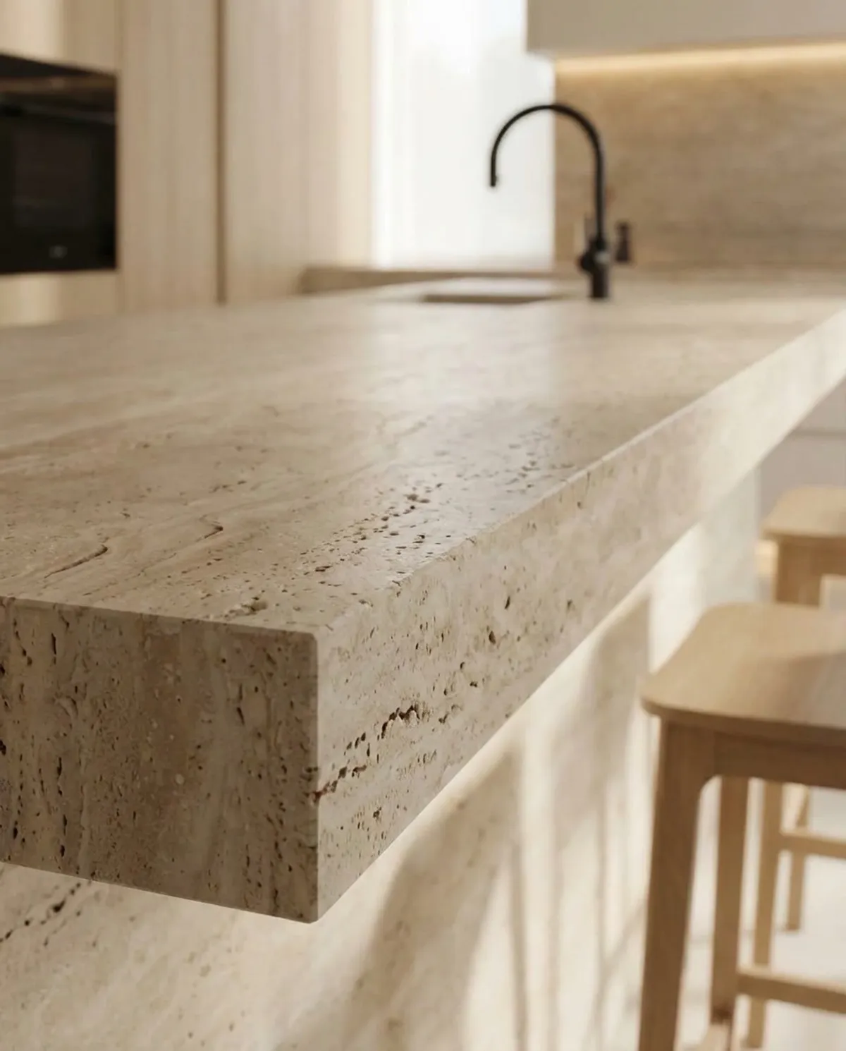 Travertino Romano aplicado em obra